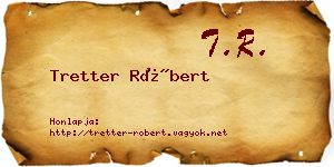 Tretter Róbert névjegykártya