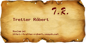 Tretter Róbert névjegykártya